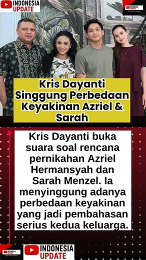 Kris Dayanti Singgung Perbedaan Keyakinan Azriel & Sarah #KrisDayanti #AzrielHermansyah #SarahMenzel