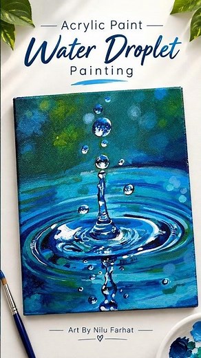 How to paint realistic water droplets 💧🎨 #acrylicpainting #art