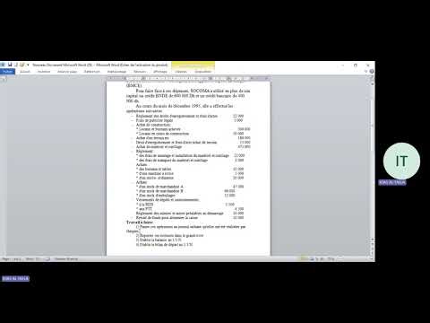 Comptabilité générale 1 :- Passer ces opérations au journal - Etablir la balance - Etablir le bilan
