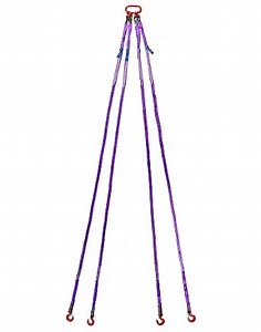 Qwork 10Ft Chain Sling,6600lbs Sling Chain,3T Hoist,with 4 Legs Grab Hook and Adjuster,G80 Alloy Steel Engine Lift Link Eye Complete Rigging for Safe Towing Handling of Cargo