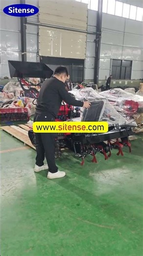 Compact Crawler Tractor Tiller with Loader for Sale #rotarytiller #tractor #minitractor #cultivator