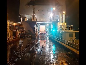 Wjazd na prom Skania Unity Line w Świnoujściu 21.09.2021