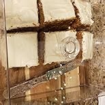 Square Cake Stand with Lid，360° Rotatable Marble Cake Plate with Acrylic Dome，Stone Dessert Display Stand with Lid Cover for Cheese，Pie，Chips & Dips，Turnable Lazy Susan Serving Platter Spinner