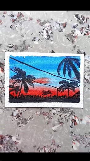 😍 beautiful Sunset🥰#art #diy #youtube #drawing #acrylicpainting
