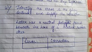 12.) Identify the error in the given Sentences and supply the c... | Filo