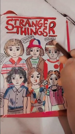 Drawing sketch stranger things characters#sketch #strangerthings #shortvideo