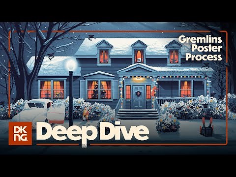 How to Design and Illustrate a Movie Poster - Our Process Creating Our Gremlins House Print