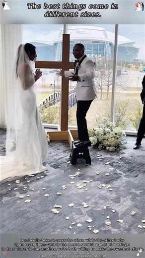 The best things come in different sizes.#hightdiffrence #weddingDay #uniquelove #tallbrideshortgroom