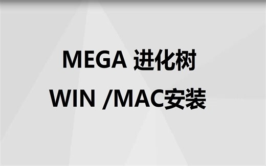MEGA 7 构建进化树工具 安装包下载如何安装，新手也能看懂的