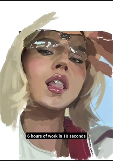 Digital painting of a woman's portrait | Krita portraits