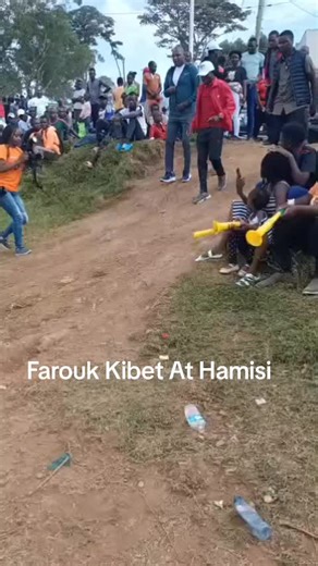 President Ruto's PA Farouk Kibet arrived at Hamis stadium for Hon Collins Ayugu super finals tournament #stureh #newsmashinani #hamisi