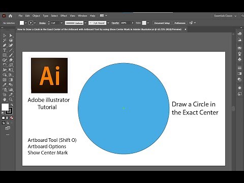 How to Draw a Circle in the Exact Center of the Artboard with Artboard Tool options in Illustrator