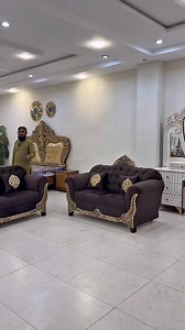 Luxury Classic Sofa Set with Elegant Golden Carving for Royal Living. Contact Us: 0321-0444963 #furnituresaab #furniture_design #furniture_design #decentfurniture #luxury #sofaset #viral #viral_video #viralpost❤️ #viralvídeos #viralvideoシfyp #viralvideoシfypシ゚videoviralシallシ #viralvideoシfypシ゚videoviralシallシ20 | FurnitureSaab.pk