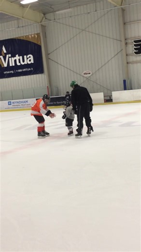Excuse me while I cry😭 @Philadelphia Flyers he swears he’s a future flyer! #dontblink #hockey #bauer #icehockey #fyp