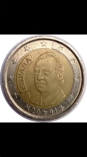 RARE AND VALUED COIN OF ESPANA 2 EURO 2001