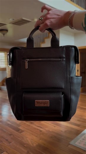 Wrangler Western Leopard Print Women's Convertible Anti-Theft Backpack with Adjustable Strap & Magnetic Closure for School & Travel Back to School