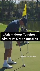 Adam Scott explains the green reading method that revived his career. AimPoint Express. A system that teaches you to use your feet to read slopes and not just your eyes. For more tips:🔥FOLLOW @golfstronghitbombs🔥Via @foreplaypod ..........#golf #golfer #golftips #putting #puttingdrills | Golf Strong Hit Bombs