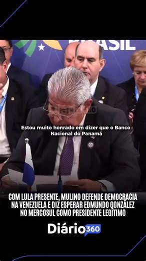 Diário 360 on Instagram: "Em um gesto de forte apoio à democracia na América Latina, o presidente do Panamá, José Raúl Mulino, expressou durante a Cúpula do Mercosul, realizada em 20 de dezembro de 2025 em Foz do Iguaçu (PR), a esperança de ver Edmundo González Urrutia, reconhecido por diversos países como o presidente eleito da Venezuela, participando em breve das reuniões do bloco como representante legítimo. Essa declaração reflete o compromisso do Panamá com os princípios democráticos e o re