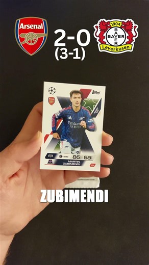 PREDICTING ARSENAL vs LEVERKUSEN using MATCH ATTAX! CHAMPIONS LEAGUE LAST 16! #shorts