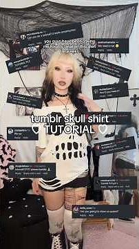 Tumblr skull shirt tut!! #tumblr #2014 #aesthetic #2000s #diy