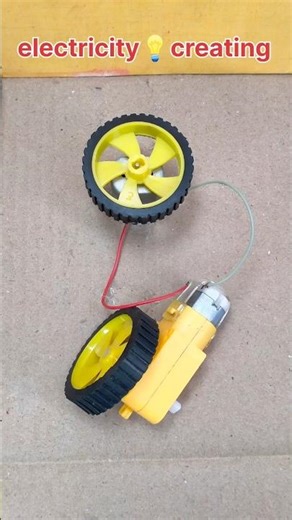 electricity 💡 creating with dc motor useing gear #ytshorts विद्युत #diy#dc#experiment #shorts#video
