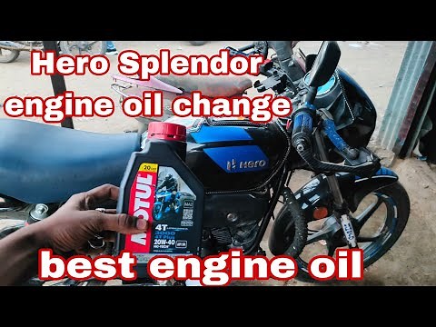 Hero Splendor Plus bs6 engine oil change