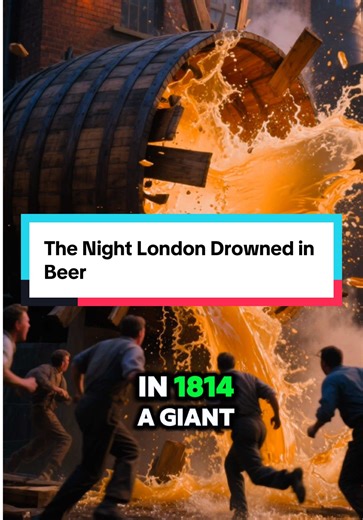 The Night London Drowned in Beer! In 1814, a massive beer vat exploded in London, flooding the streets with 300,000 gallons of beer and turning celebration into tragedy. #HistoryShorts #UntoldHistory #WeirdHistory #BeerFlood #LondonHistory