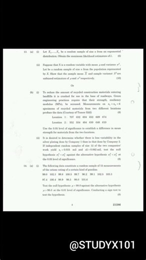 MA3391|PROBABILITY AND STATISTICS| #annauniversity #previousyearquestions #maths
