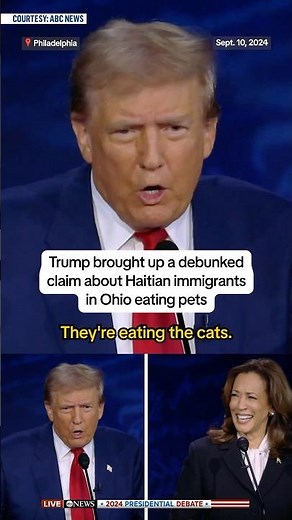 Trump brought up a debunked claim about Haitian immigrants in Ohio eating pets