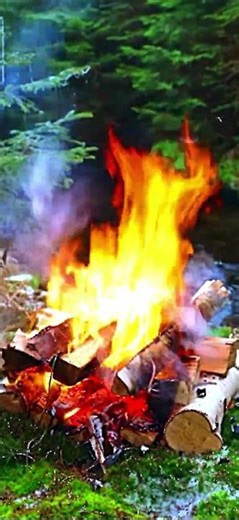 Warm Christmas Fire by the Stream 🎄🔥 | Stress Relief & Tranquil Sleep