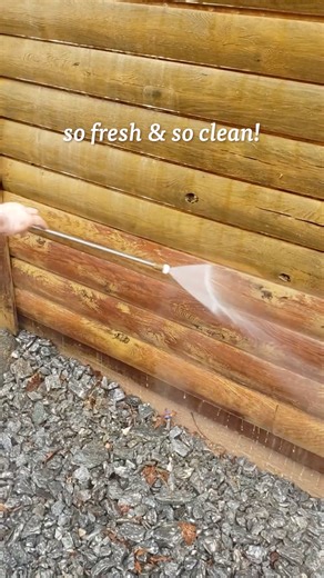 So fresh and so clean! If your log home is looking dirty, maybe it's time for a good wash. Call us for a free estimate and to get on our spring schedule. (838) 585-7472 #loghomerestoration #loghomerepair #loghomemaintenancetips #loghomemaintenance | Log & Timber Solutions