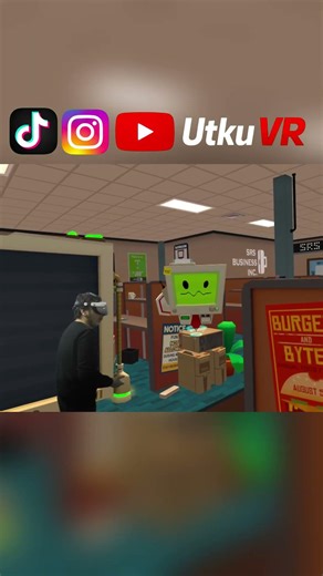 Robotlara isyan ettim... #keşfet #oyun #utkuvr #metaverse #jobsimulator