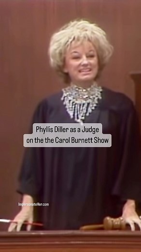 1967 Phyllis Diller as a judge on the Carol Burnett Show #phyllisdiller #carolburnett #1960s #1970s #classiccomedy #comedyreels #nostalgia #comedy #comedian #comedicactress #icon #queenofcomedy #comedylegend #judge #honorable #funny #laugh | The Phyllis Diller
