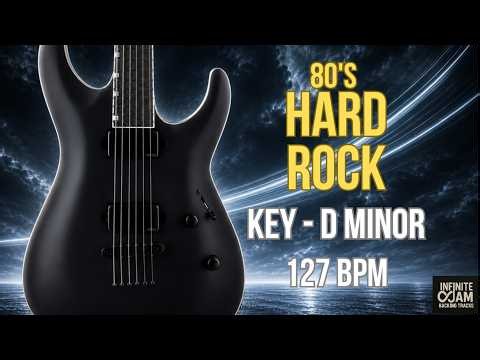 80’s Hard Rock Backing Track in D Minor - Guitar Jam 127 BPM