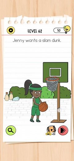 Brain Test 4 Level 62 | Brain Test 4 Level 62 Jenny wants a slam dunk