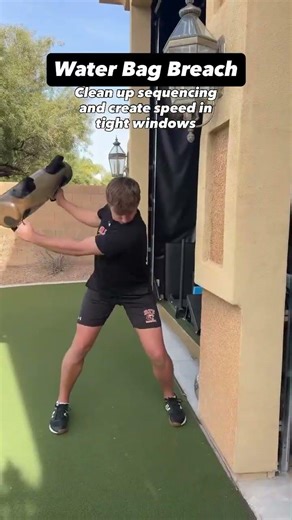 Water Bag Breaches 💪 Great exercise to help athletes with: - sequencing - decels - power in small