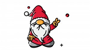 Santa claus animated icon. Motion graphic animation christmas themed