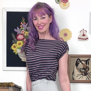 Vintage Striped Shell Top, 1970s Cap Sleeve Blouse,... | Depop