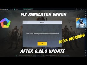 How To Fix Pubg Mobile Lite Simulator Error In Memu App Player After New Update | 100% Working