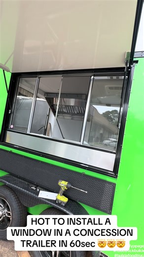 How to install a window in a concession trailer!! So sometime when you get a trailer from the factory it will not come with a glass that is what happened with this client. At first they were skeptical because they found us on #TikTok. They called and said they needed a few things done to complete their food truck. They needed sinks, gas lines, hood installed, fire suppression system, and a glass window installed. They made their deposit because “deposit hold spots” So natural we did what we do b
