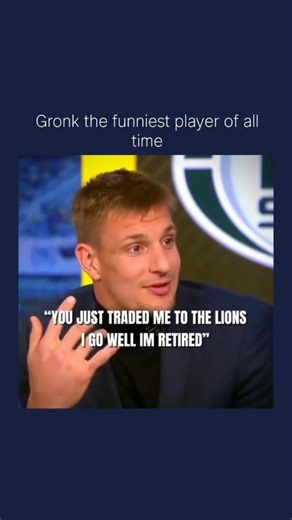 Sports Clips on Instagram: "This video captures the unique blend of humor and generational talent that defined Rob Gronkowski's legendary NFL career. It opens with an iconic interview clip where Gronk recounts the time he famously "retired" to veto a 2018 trade that would have sent him from the New England Patriots to the Detroit Lions. His candid explanation-that he refused to play for any quarterback other than Tom Brady-perfectly illustrates the loyalty and personality that made him a fan fav
