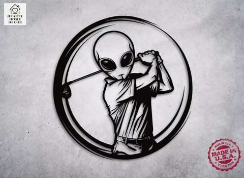 Alien Golf Metal Wall Art Funny Golfer Decor UFO Golf Gift Space Golf Wall Art Sci Fi Golf Decor Golfer Gift Unique Sports Wall Art - Etsy
