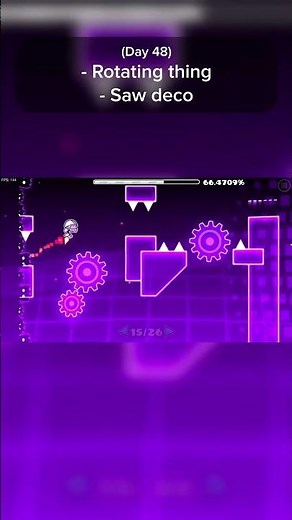 Day 48 (2) of building my gameplay mechanic demon level // JadeyIE #geometrydashplayer #robtop