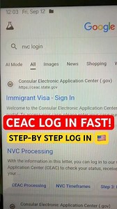 QUICK GUIDE: CEAC WEBSITE LOGIN TUTORIAL #CEAClogin #NVC #visatutorial