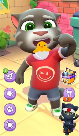 🐣 eating video Talking Tom cat funny l #shorts #funny