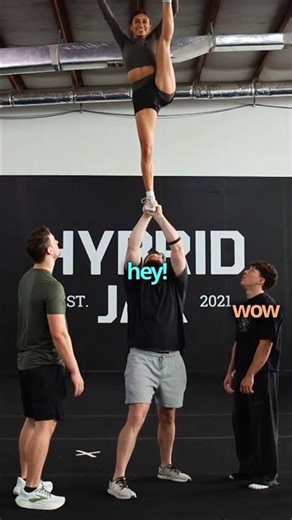 He did alright 😂 #cheer #stunt #shorts