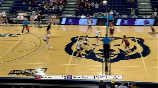 This point 😳 Back and fourth battle in set two | Big Sky Conference