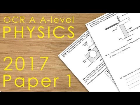 OCR A 2017 Paper 1 - A-level Physics Past Paper - H556/01