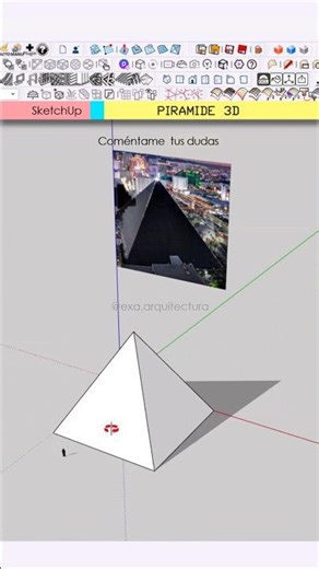 PIRAMIDE 3D - Aprende SketchUp #sketchup #learning #design #architecture #model