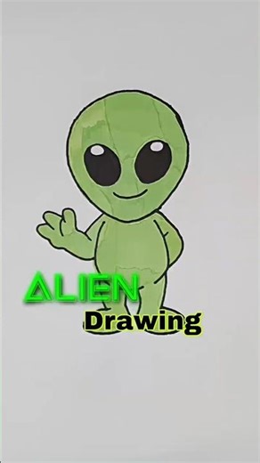 Alian Drawing ✏️ #Aliendrawing #DrawingShorts #ArtShorts #EasyDrawing